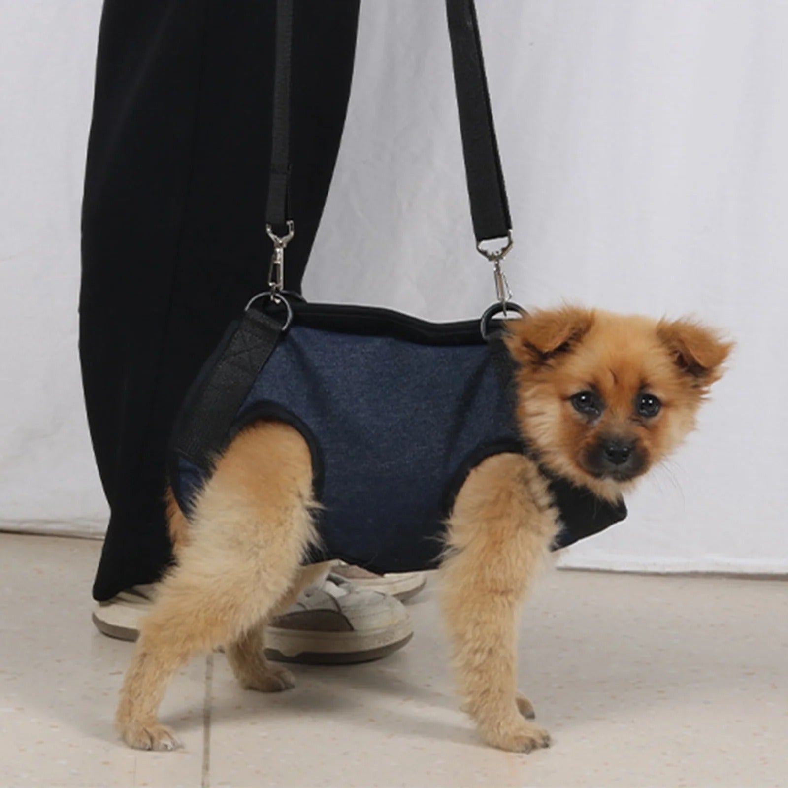 Dog Vest Sling Harness for Elderly or Disabled Dogs, Breathable Padded Pet Support Harness with Lifting Handle for Outdoor Walks, Training, Rehabilitation and Mobility Assistance