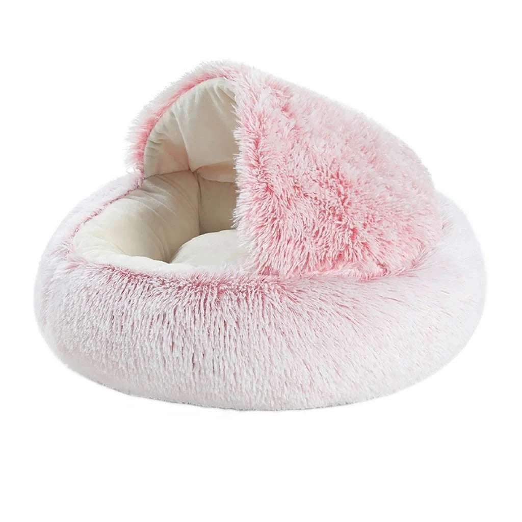 Luxury Small Dog Bed for Indoor Puppies and Tiny Dogs Round Plush Pet Cushion Washable Anti-Slip Bottom Soft Cozy Winter Sleeping Mat for Kittens and Small Breeds 15 Inches