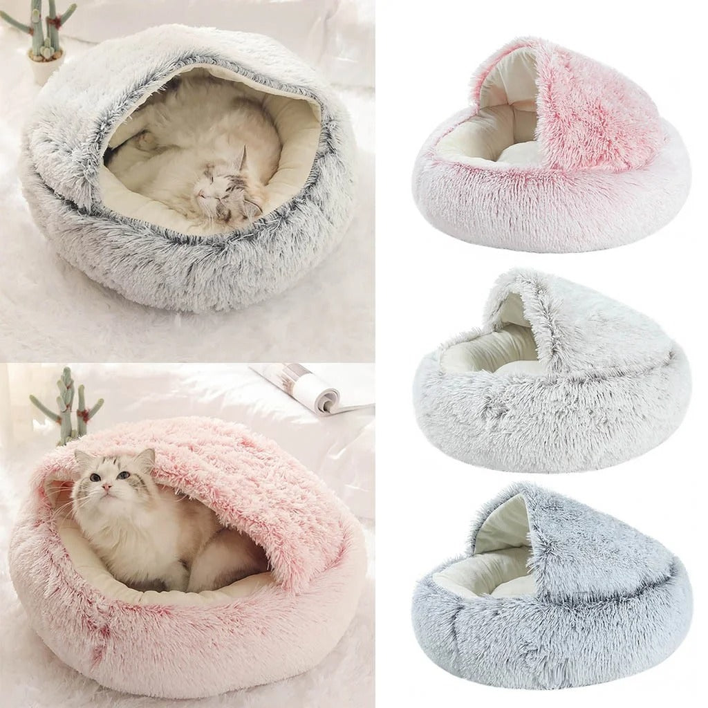 Luxury Small Dog Bed for Indoor Puppies and Tiny Dogs Round Plush Pet Cushion Washable Anti-Slip Bottom Soft Cozy Winter Sleeping Mat for Kittens and Small Breeds 15 Inches