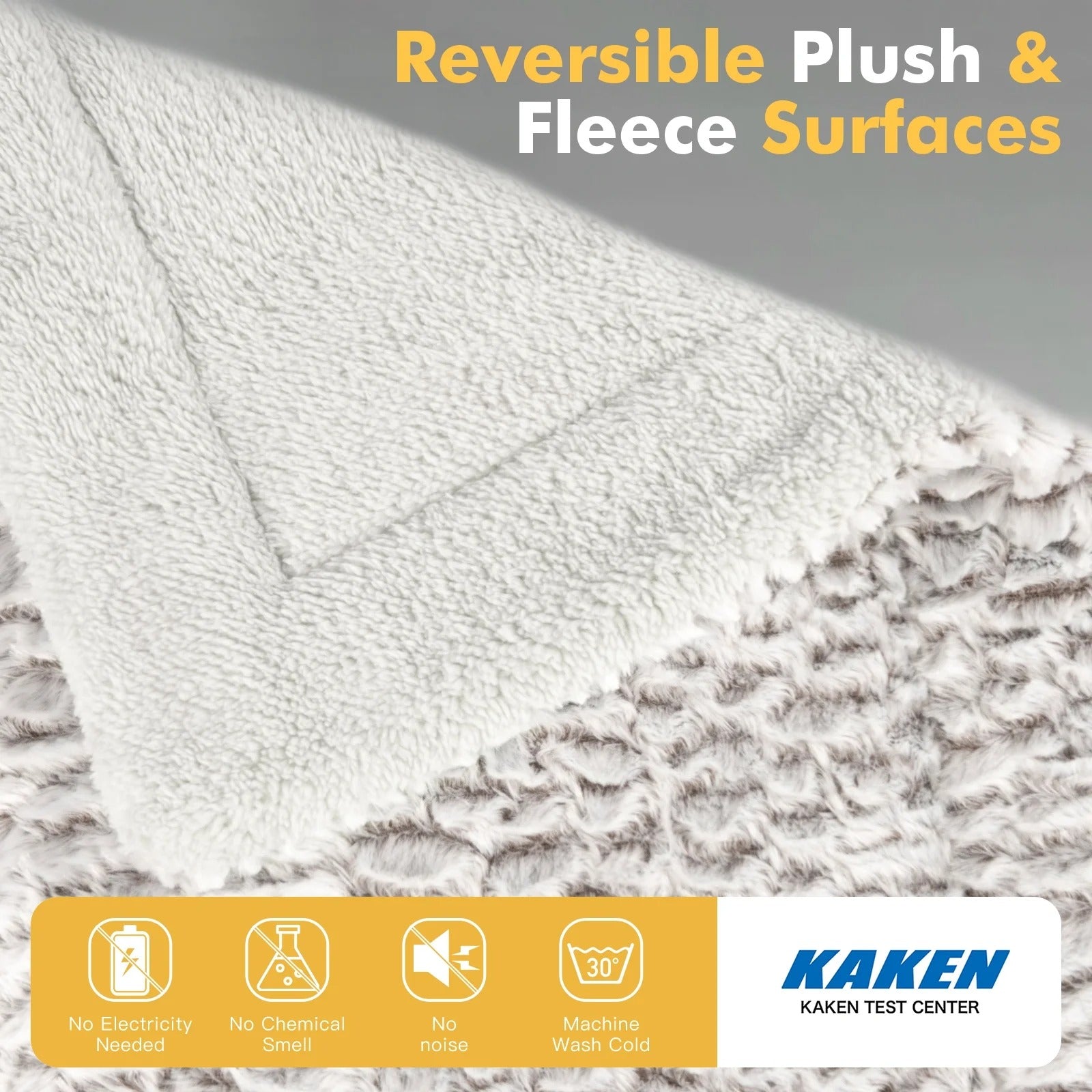 Self-Warming Reversible Cat Bed for Indoor Cats and Small Dogs, Thermal Plush Pet Pad with Soft Fluffy Cushion, Portable Cozy Heating Pet Bed for Rest and Sleep, Washable 27.5 x 18.5 Inches