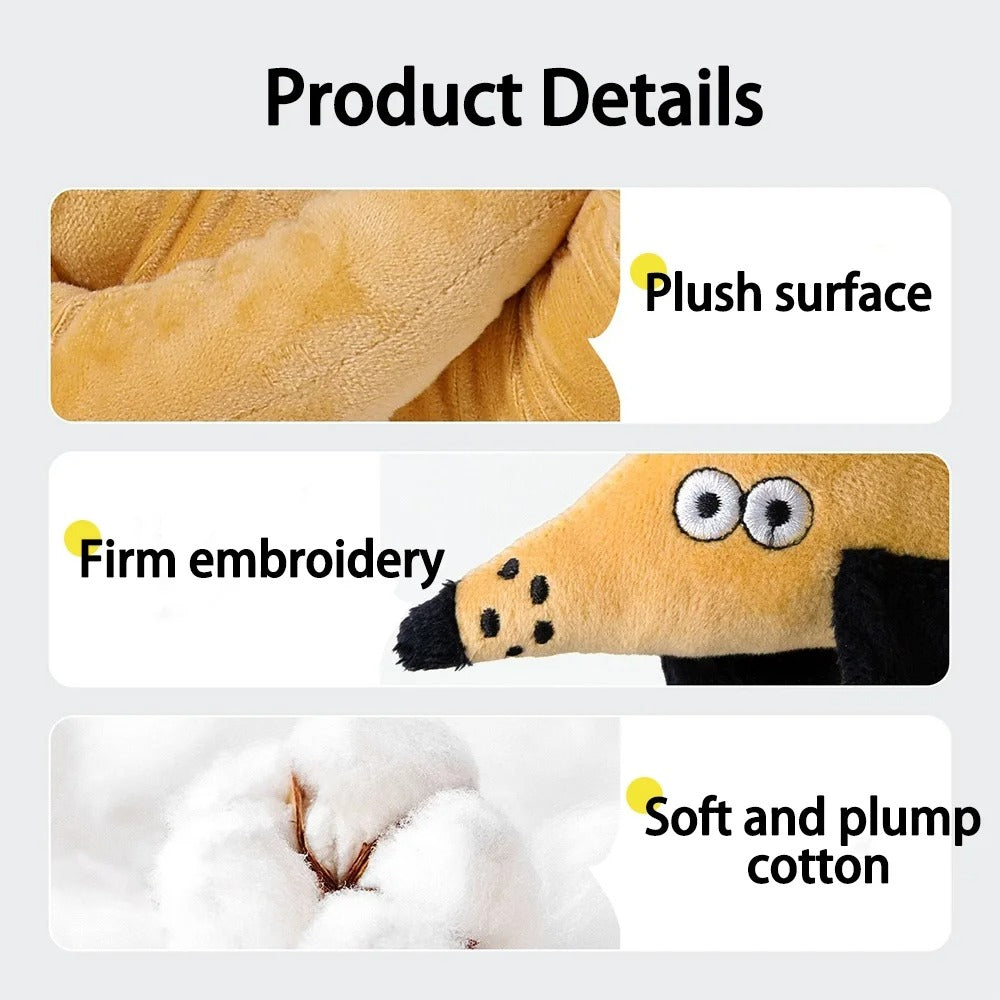 Extra Long Plush Squeaky Dog Toy for All Breeds, 100cm Sausage Dog Chew Toy with Sound Feature, Soft Textured Interactive Dog Toy for Teething and Daily Play