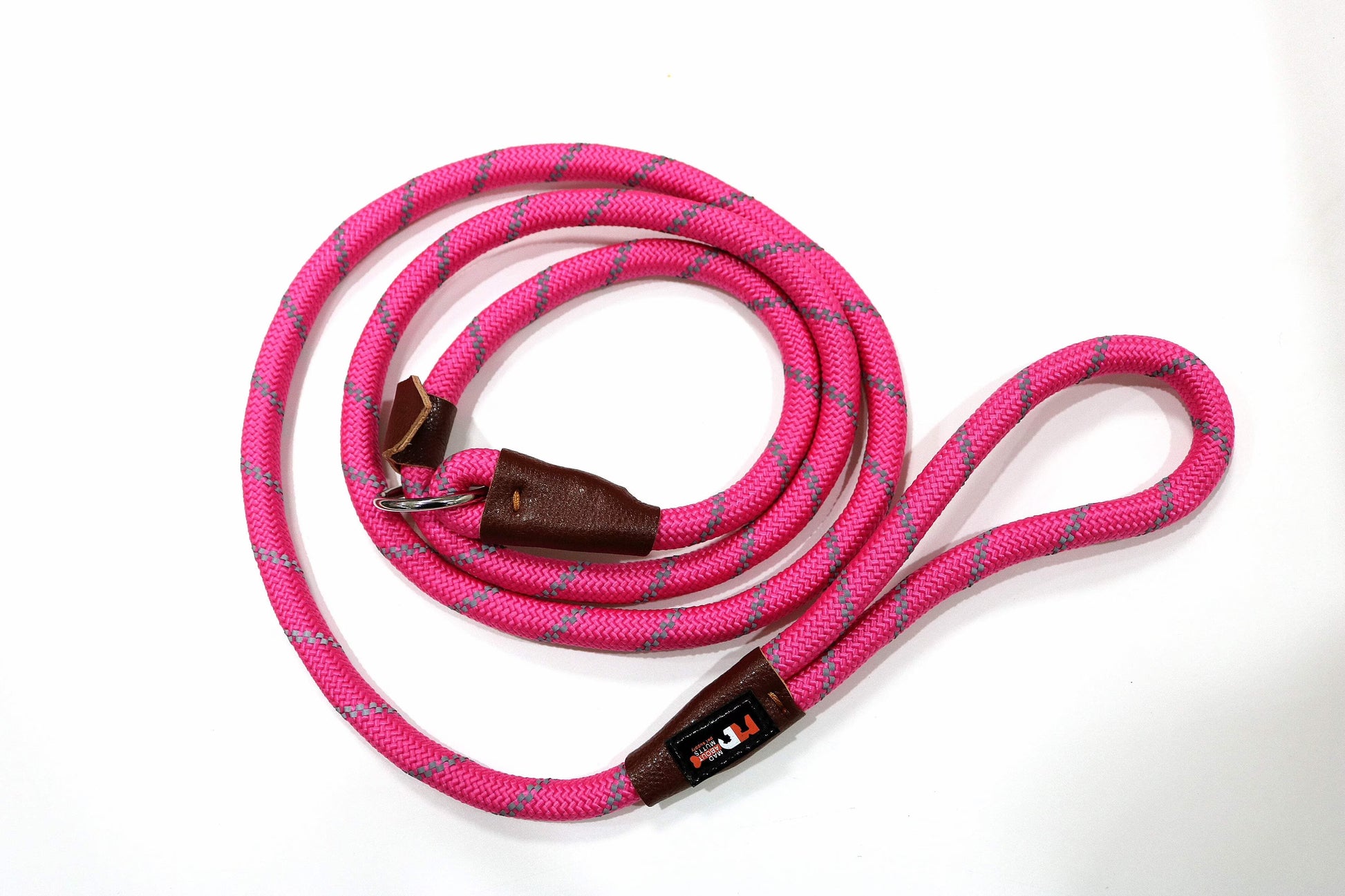 Hybrid Climbing Rope Dog Leash with Waste Bag Holder and Dispenser, Slip-Lead Training Leash for Small to Large Dogs, Waterproof, Reflective, Durable Outdoor Walking and Training Gear